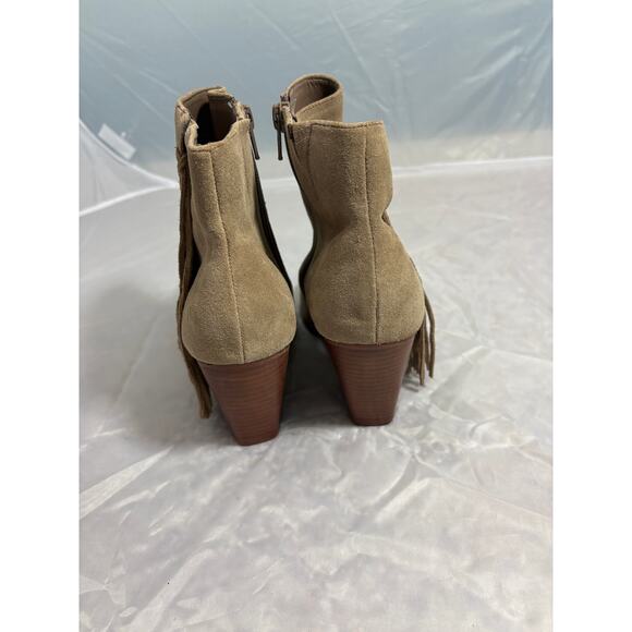 Aldo tan suede fringe booties size 7 - Picture 2 of 6